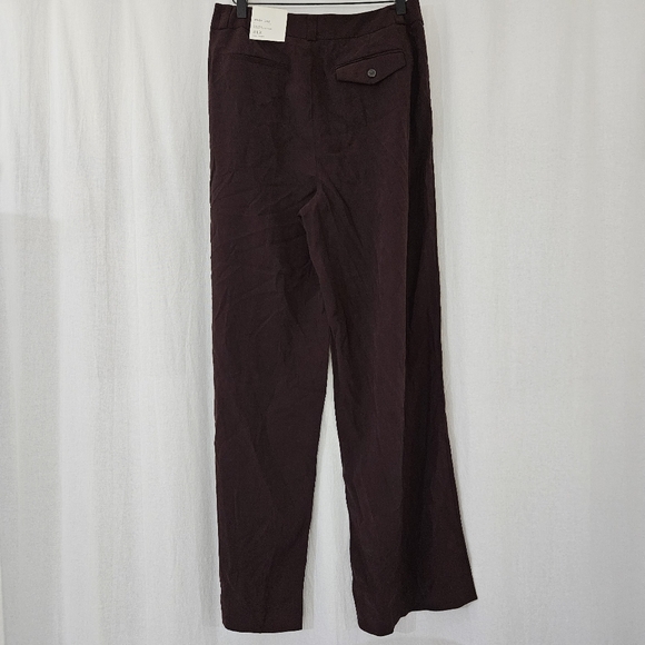 A New Day Wide Leg High Rise Pants in Burgundy Red Women’s Size 8 - Picture 3 of 5
